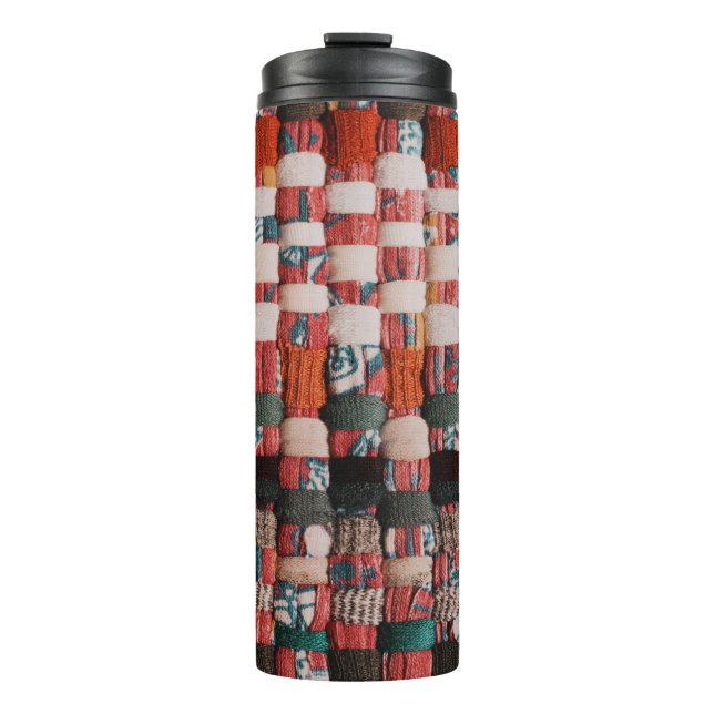 BOUTEILLES ISOTHERMES TEXTILE VERT ROUGE ET BLEU (Devant)