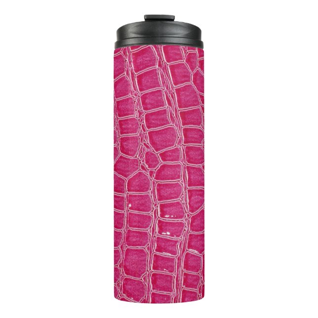 Bouteilles Isothermes Texture à motif d'alligator rose (Devant)