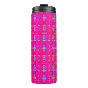 Bouteilles Isothermes texture abstraite, motif plaid coloré, moderne ta
