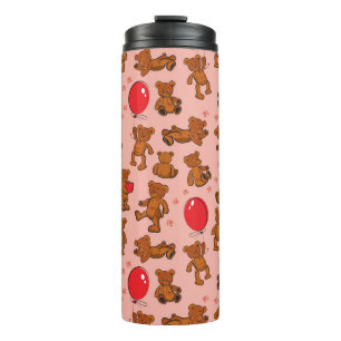 Bouteilles Isothermes Texture avec le nounours, coeurs