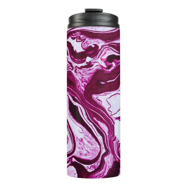 Bouteilles Isothermes Texture de marbre magenta : Art Abstrait des fluid (Devant)