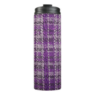 Bouteilles Isothermes Texture du tissu de tartan violet utile comme supp