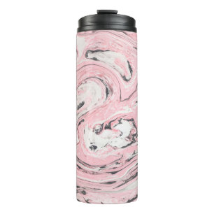 Bouteilles Isothermes Texture en marbre rose et noir. Retour abstrait mo
