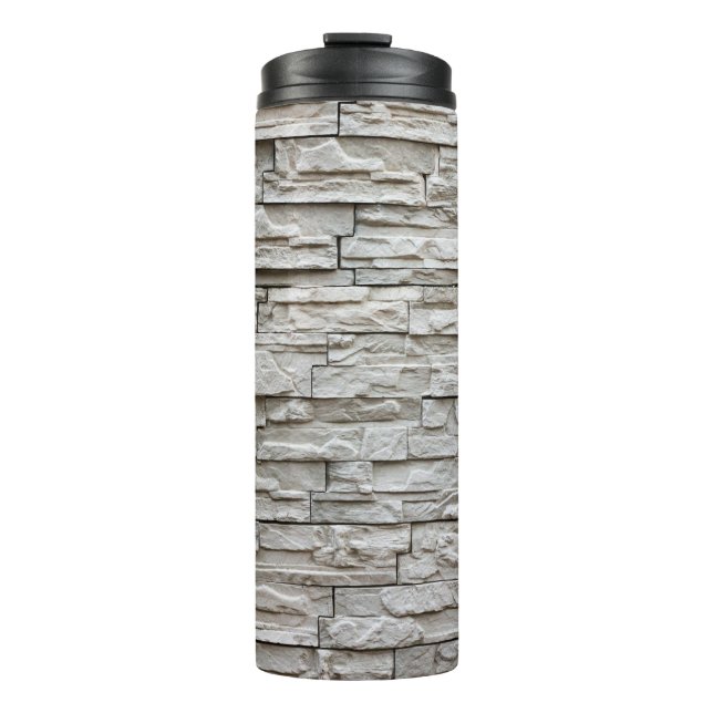 Bouteilles Isothermes texture motif de mur de briques blanches (Devant)