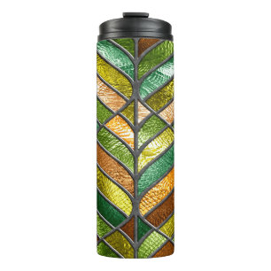Bouteilles Isothermes texture transparente en verre tendu avec motif feu