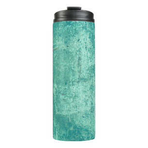 Bouteilles Isothermes Textured vintage stripped blue wall. Background of