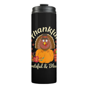Bouteilles Isothermes Thanksgiving Grateful & Blessed