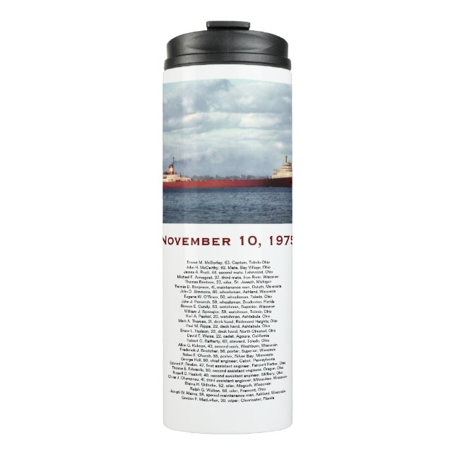 Bouteilles Isothermes The Edmund Fitzgerald with Crew Names Mug (Devant)