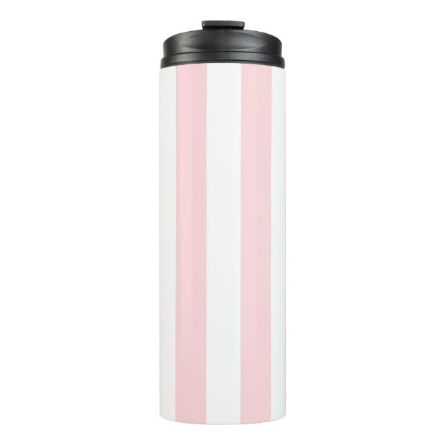 Bouteilles Isothermes Thermal Tumbler Baby Pink & White Stripe (Devant)
