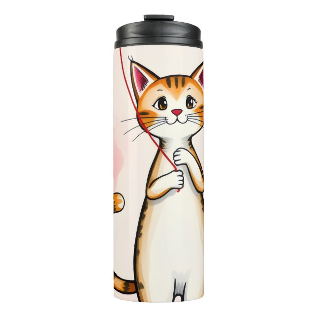 Bouteilles Isothermes Thermal Tumbler Cat Kitten Red Hearts (Devant)
