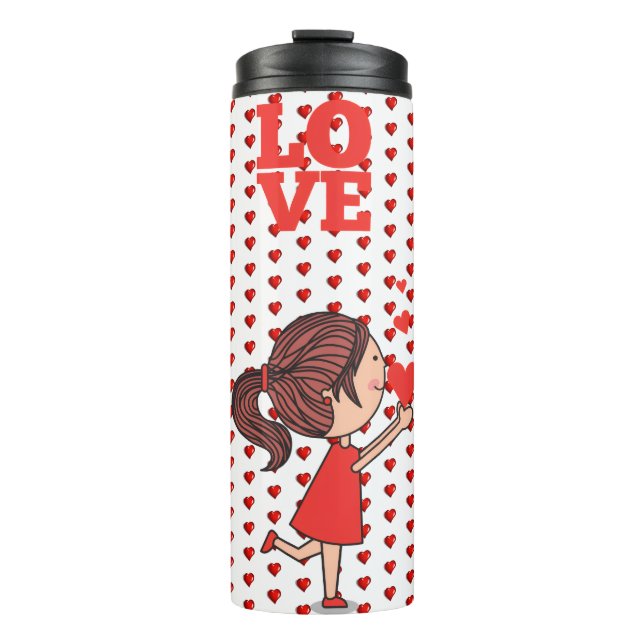 Bouteilles Isothermes Thermal Tumbler Couple Red Hearts (Devant)