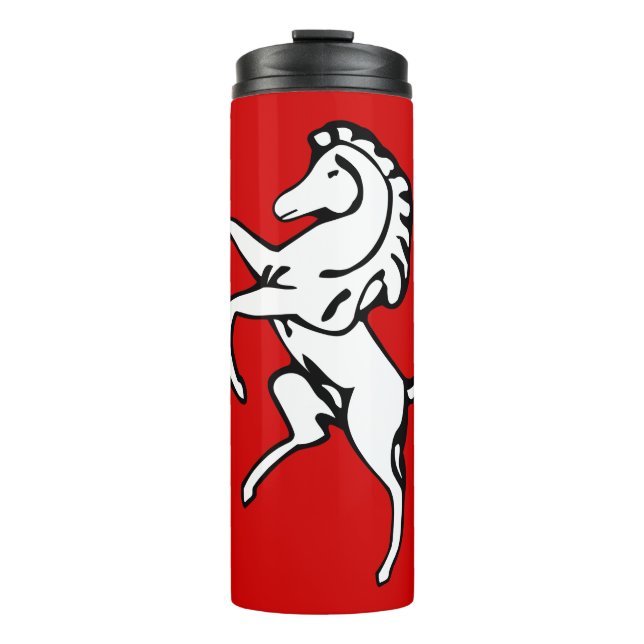 Bouteilles Isothermes Thermal Tumbler with flag of Kent County, England (Devant)
