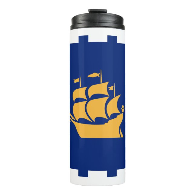 Bouteilles Isothermes Thermal Tumbler with flag of Quebec City (Devant)