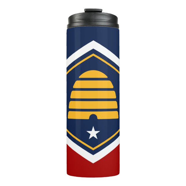 Bouteilles Isothermes Thermal Tumbler with flag of Utah State, USA (Devant)