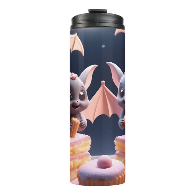 Bouteilles Isothermes  Thermal Tumblers - Sweet & Spooky Bat Bakery Art  (Devant)