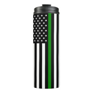Bouteilles Isothermes Thin Green Line Military and Vétérans American Fla