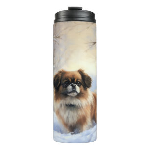Bouteilles Isothermes Tibetan Spaniel Qu'il neige Noël