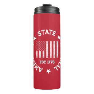 Bouteilles Isothermes Timbre circulaire American State National Est 1776