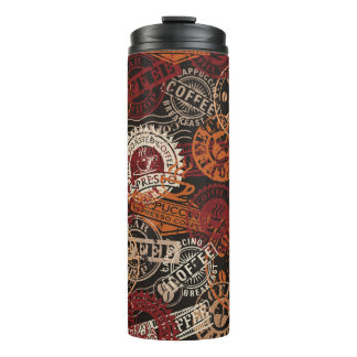 Bouteilles Isothermes Timbre en caoutchouc et badge de grunge