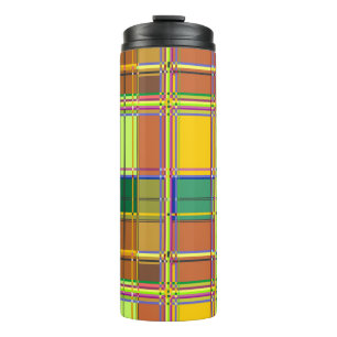 Bouteilles Isothermes Tissu coloré des Caraïbes Madras Tartan