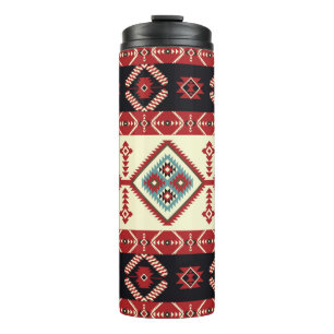 Bouteilles Isothermes Tissu natif. Kilim de conception géométrique. Trib
