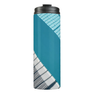 Bouteilles Isothermes Tissu rayé blanc et bleu