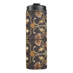 Bouteilles Isothermes Tissu vintage avec fleurs brodées, dossier