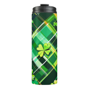 BOUTEILLES ISOTHERMES TONS DE SHAMROCKS CELTIQUES IRLANDAIS VERTS