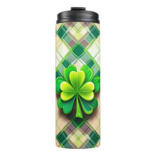 BOUTEILLES ISOTHERMES TONS DE SHAMROCKS CELTIQUES IRLANDAIS VERTS