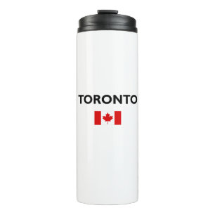 Bouteilles Isothermes Toronto Canada Drapeau canadien Couleur claire
