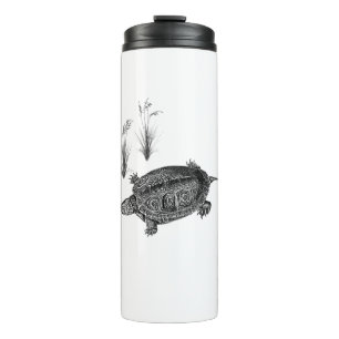 Bouteilles Isothermes Tortue aquatique noire et blanche