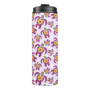 Bouteilles Isothermes Tortues de Honu rose Hibiscus Fleurs