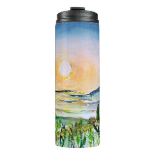 Bouteilles Isothermes Toscane Sunrise Watercolor Voyage Italie