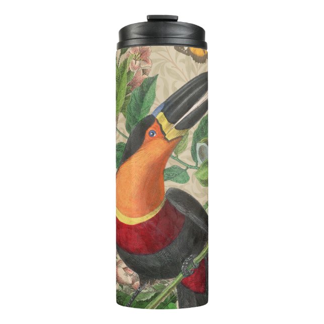 Bouteilles Isothermes Toucan Jungle Tropical Bird Belle antique (Devant)