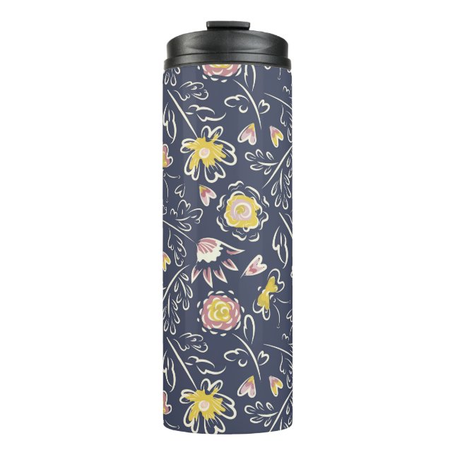 Bouteilles Isothermes Tourbillon floral (Devant)