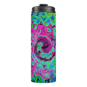 Bouteilles Isothermes Tourbillon rétro Super rose et bleu chaud