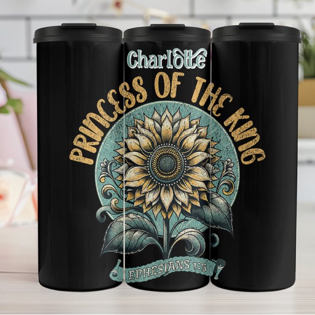 Bouteilles Isothermes Tournesol princesse du roi Graphic (Créateur téléchargé)