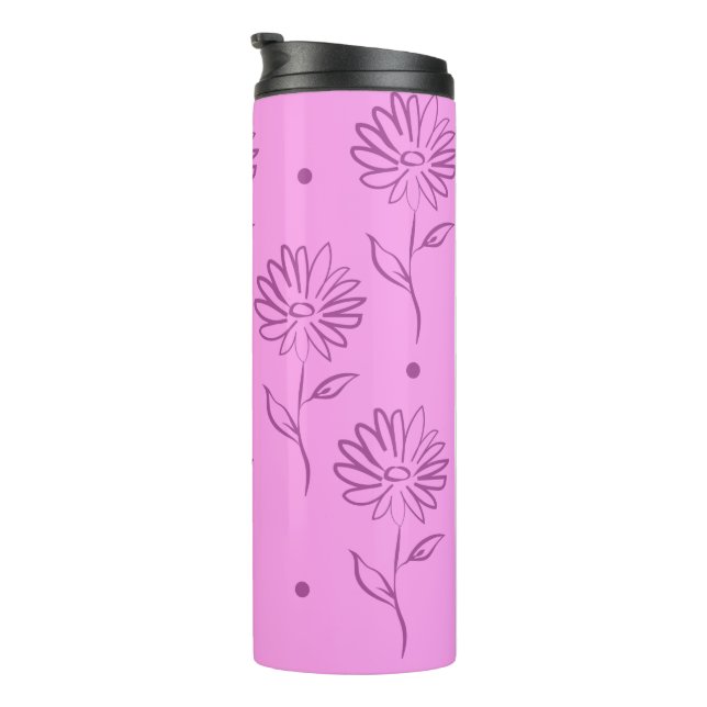 Bouteilles Isothermes Tournesol violet Motif rond classique (Tourné sur la droite)