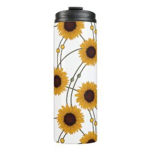 Bouteilles Isothermes Tournesols jaunes rétro Art Nouveau aléatoires Flo