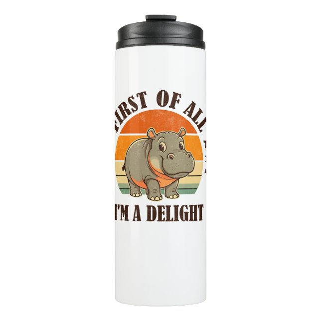 Bouteilles Isothermes Tout d'abord je suis un délicieux bébé Hippo Moo D (Devant)