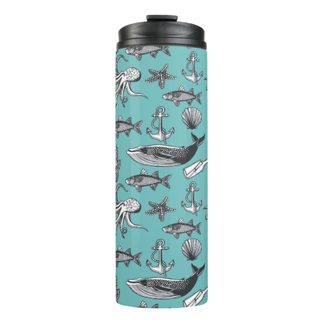Bouteilles Isothermes Tout les motif de mer (Devant)