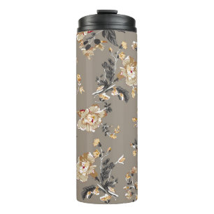 Bouteilles Isothermes Tout sur les fleurs motif sur la fleur de fond bru