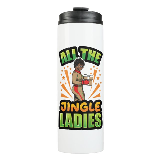 Bouteilles Isothermes Toutes les Jingle Ladies Christmas Pajama Melanin  (Devant)