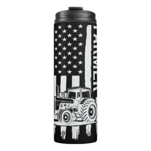 Bouteilles Isothermes Tracteur d'agriculture patriotique Drapeau USA Fêt