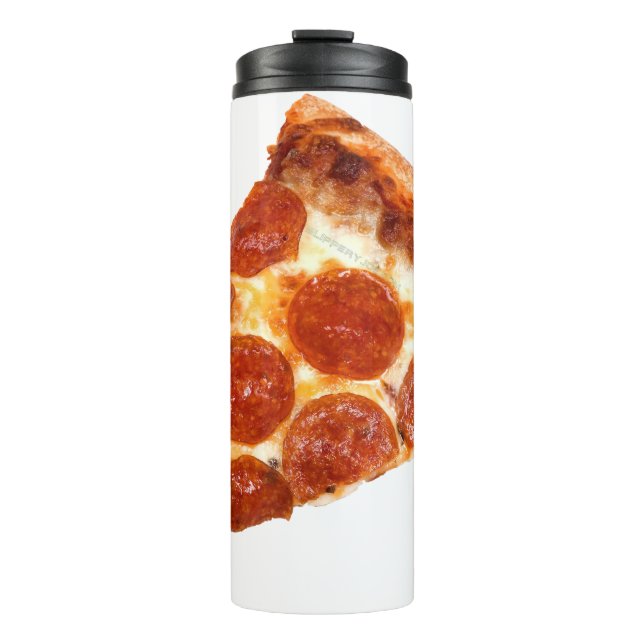 Bouteilles Isothermes tranche de pizza pepperoni classique de SlipperyJo (Devant)