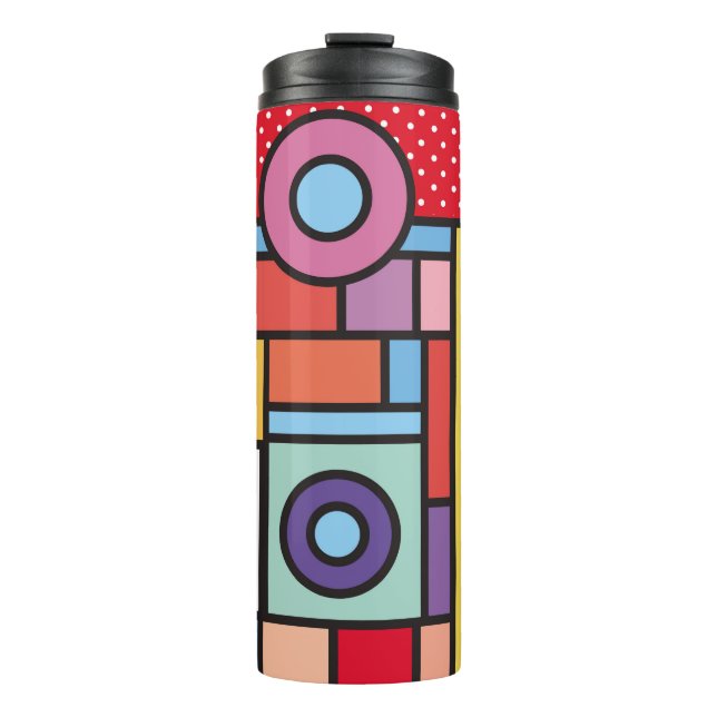 Bouteilles Isothermes Trendy geometric elements memphis design. Retro st (Devant)