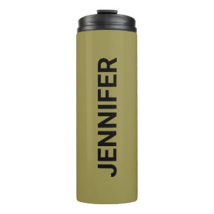 Bouteilles Isothermes Trendy Solid Color Golden Grass Nom personnalisé