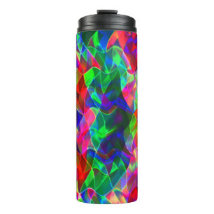 Bouteilles Isothermes Triangles courbes colorés ou ripples colorés.