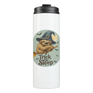 Bouteilles Isothermes Trick or Sleep � Sorcière Mignonne Paresseux Hallo
