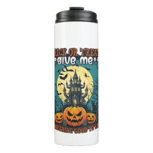 Bouteilles Isothermes Trick Or Treat Halloween Maison Hantée Citrouilles